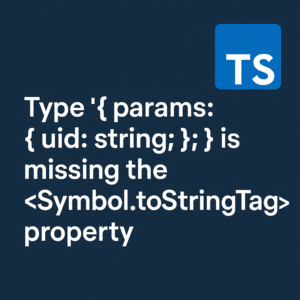 ✅【Next.js】params の型エラー「Promise<any>」が出る原因と解決法まとめ【generateMetadata 型エラー】</any>